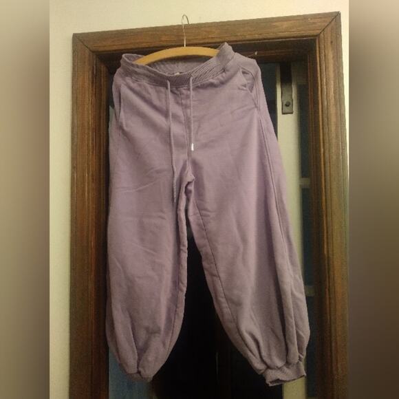 Oversized Drawstring Hem Cotton Sweatshirt and Lounger set Women’s Size Small - Picture 8 of 9